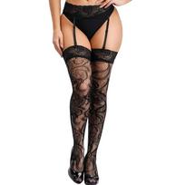 Kojinės su pasijonu aukštu vamzdeliu ilgu vamzdeliu retro seksualios kojinės su pasijonu segtukų rinkinys nėriniai tinklinės kojinės pagundymas pasijonas žakardas Garter belt (socks not included)