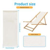 Sling Chair Replacement Fabric Foldable Beach Chair Replacement Canvas with Pillow Durable Wear-resistant Lounge Chairs Cloth