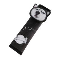 Cushion Seat Support Cute Dog Face Dog Cat Seat Belt Shoulder Cover Car Neck Pillow Car Headrest Husky Seat Belt