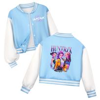 Children's Anime Cartoon Pop Singer Star Rumi Zoe Mira Printed Casual Long Sleeve Baseball Jacket 110