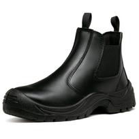 Men's Cowhide Steel Toe Work Boots - Anti-smash, Anti-puncture, Wear & Oil Resistant, Acid-Alkali & Waterproof.