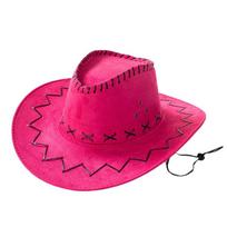 Parent-child Western Cowboy Hat with Windproof Rope Wide Brim Jazz Hat Suede Cowgirl Hat All-match for Celebrations aldult