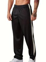 Men's Casual Colorful Striped Jogger Pants for Streetwear and Daily Wear S