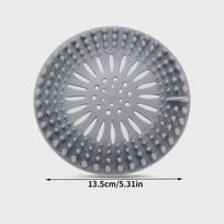 Durable Silicone Hair Catcher Shower Drain Easy Clean Round Sink Drain Strainer Anti Clogging Sink Drain Bathroom Accessory pilka