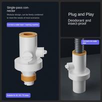 Anti odor Sink Drain Pipe Adapter Sealing Ring Multifunctional Kitchen Basin Sewer Branch Dual-Interface