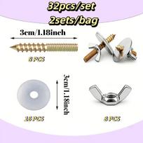 M6 Threading Cage Mounting Screws Heavy-Duty Construction With Washers Universal Fasteners Set Durable Metal Three Lengths