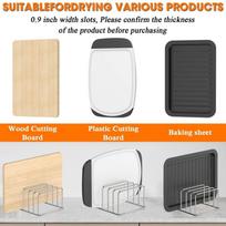 Cutting Board Rack Stainless Steel Slim Non Slip Organizer Chopping Board Stand For Offices Books Files Cookware Pans Home China Mainland