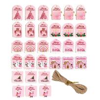 Merry Christmas Tags 30 Pieces Card Decorations Wood Christmas Tags With String And Holes For Holiday Crafting Birthday