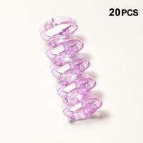 20Pcs 5 Hole Binder Clasp Plastic Split Binding Ring Buckle DIY Punch Loose-Leaf Stationery Office Supplies