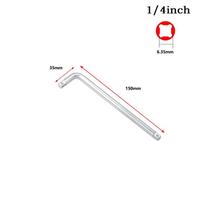 Socktet Wrench L Type Bent Bar Oxidation Prevention Silver 1/2  1/4  3/8  Chrome Vanadium Steel Double End Extension