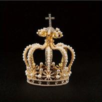 Bridal Hair Accessories Cross Baroque Styles Vantage Crystal Pearl Wedding Crown Alloy Bridal Tiara