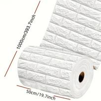 3D self-adhesive foam tile wall stickers for indoor wall decoration, living room kitchen and bedroom bathroom home decoration (as the picture,Other)