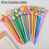 Cartoon Silicone Rabbit Gel Pen, 1/5/10Pcs Easter Themed, Portable Student Writing Pen School Supplies Gift
