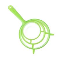 3Pcs/Set Plastic Fine Mesh Strainer Colander With Handle Flour Sieve Juice Tea Filter Spoon Kitchen Baking Tools