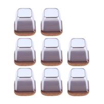 8PCS Felt Caps Chair Leg Floor Protectors TPE Material Silicone Covers Chair Leg Caps Square Shape Transparent Design