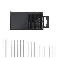20pcs 0.3-1.6mm Mini Micro Drills HSS Tiny Bit Size Jewelry Drills Bits Small Shank High Speed Steel Bits Boards Drilling