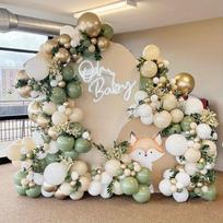 Retro Latex Balloon Decoration Set Green for Wedding Birthday Party Scene Arch Ring Flower Garland Party Supplies žalia