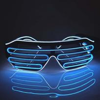 Wireless LED Glowing Glasses Double Colors Cool Neon Glasses Colorful Glow-in-the-dark Fluorescent Glasses Christmas Decor