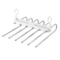Multi Layer Folding Pants Hangers Rotatable 6 Layers Clothes Rack Organizer Space Saving Durable Wardrobe Organizer Dorm