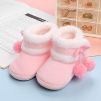NEW Fleece Toddler Snow Boots Warm 0-12 Months Cotton Shoes Anti Slip Anti-Drop Baby Footwear Winter 6-9 Months