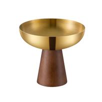High Feet Stainless Steel Dessert Cup Wood Handle Large-caliber Ice Cream Cup Stable Base Corrosion-resistant Goblet 100 ML