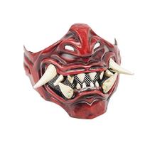 Half Face Japanese Mask Halloween Party Mask Toy Samurai Mask Masquerade Party Wear Accessories