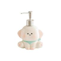 Ceramic Liquid Soap Dispenser Press Pump Dog Shape Dog Shape Lotion Bottle Cute Empty Bottle Shower Shampoo Dispenser Kitchen mėlyna