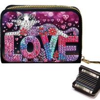 Beautiful Pattern Diamond Painting Card Holder Coin Purse DIY Craft 5D Diamond Handmade Card Holder Wallet Gifts for Women