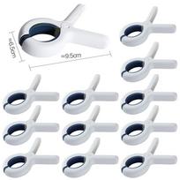 12 Pack Heavy Duty Towel Holders with Strong Anti Rust Spring and Non Slip Silicone Pad for Outdoor and Indoor Use
