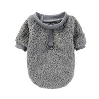 Thicken Fleece Dog Sweatshirt Warm Soft Winter Puppy Clothes Double-Faced Fleece with Traction Ring Pet Sweater Daily Use
