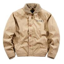 Men's Tooling Cotton-padded Coat Winter Slim-fitting Lamb Wool Jacket Piled and Thickened Warm Cotton-padded Jacket XXXL
