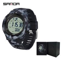 SANDA Slim Multifunctional Teen Waterproof Watch with Pedometer & Calorie Counter