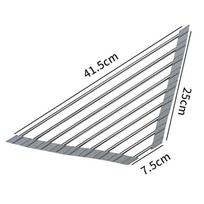 Roll Up Triangle Dish Drying Rack Kitchen Sink Organizer Corner Over The Sink Sponge Rag Holder Foldable Stainless Steel Drainer pilka spalva