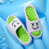 Men's Large-Size Clown Face One-Strap Slippers - Non-Slip, Odor-Resistant, Thick Sole, Wear-Resistant, Squishy Comfort Size 40-41