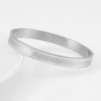 High-Grade Titanium Steel Cross Plain Ring Bracelet: Fade-Resistant, Youthful Style - Popular Japanese-Korean Light Luxury Jewelry