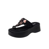 Women's Shoes - Wide-toe Style, Slip-on, Thick-soled, Summer Sandals 34