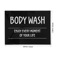 1 Sheet Shampoo Sub-Bottle Labels Waterproof Bathroom Dispenser Stickers Self-Adhesive PVC for Shampoo Lotion Bottle juoda