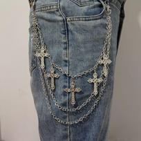 Unisex Punk Cross Pendant Metal Pants Chain - Hot Selling Jewelry Accessory