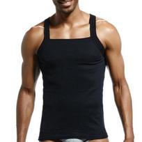 Casual Men Solid Color Sleeveless Slim Vest Breathable Fitness Cotton Tank Top XXL