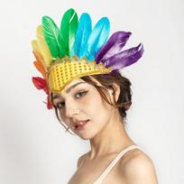 Indian Head Dress Headband New Head-mounted Headwear Stage Performance Hair Accessories