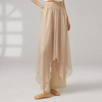 Women's Skirt-Pants: Loose-Fitting, Shiny, Wide-Leg Chiffon Pants—Flowing, Casual, Perfect for Practice and Performances S