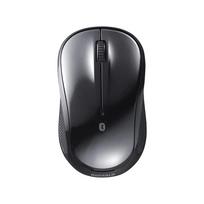 Buffalo Bluetooth Blue LED Silent 3-Button Mouse, Black, Compatible with WindowsMacChromeAndroidiOSiPadOS, Long Battery Life (450 days), Lightweight,