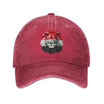 Iraqi Flag Iraq Pride Lion Face Iraq Flag Unisex Baseball Cap  Distressed Washed Hats Cap Retro Outdoor Workouts Gift Sun Cap One Size