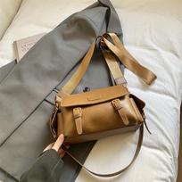 Vintage Style Motorcycle Mini Flap Shoulder Cross Body Bags For Women PU Leather Solid Color Dual Straps Small Satchels Bag 2026 24x16x9.5cm