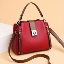 Elegant Anti-Theft Crossbody Handbag: Adjustable Strap, Secure Zip Closure, Durable & Perfect for Any Occasion 21.5*11.5*18.5cm raudona