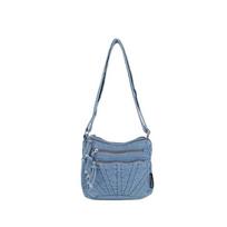 Vintažinė pečių rankinė Džinsinė crossbody rankinė šviesiai mėlyna spalva