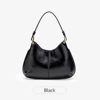 Classic Black Dumpling Handbag High Quality PU Leather Large Capacity Underarm Bag Fashiable and Elegant Women's Shoulder Bag