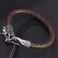 Stylish Cross-Border Punk Leather Bracelet: High-End Personalized Woven Design Inner 165mm [Straightened 195mm]