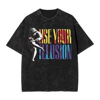 benber vintage Washed TShirt Guns N Roses Cotton TShirts Music Trending Tshirt for Men  YK Fun s S