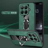 Skirta Xiaomi 17T/17T Pro dėklas, prabangus magnetinis žiedas, matinė, odai draugiška PU odos dangtelis, skirta Mi 17T, itin plonas, atsparus smūgiams Funda Xiaomi 17T žalia